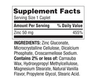 
              Spring Valley Zinc Immune Health Dietary Supplement Caplets, 50 mg, 200 Count-DLC:08/26
            