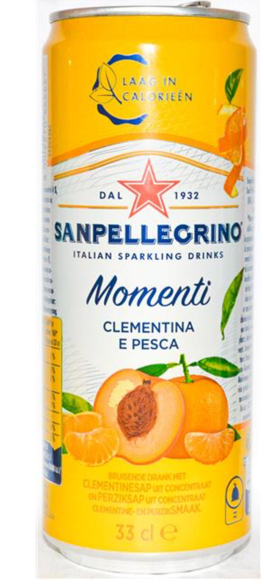 SANPELLEGRINO-Tangerine/peach soda-330mL-MOMENTI DLC: 07/2025