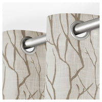 
              Oakdale Textured Linen Motif Grommet Top Window Curtain Panel Pair Exclusive Home
            