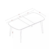 
              Astrid Mid-Century Drop Leaf Dining Table Brown - Threshold ( W182.88 cm x D91.44 cm x H76.20 cm
            