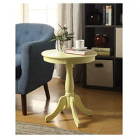 
              End Table Yellow - Acme Furniture: Traditional Alger Side, Wood Legs, MDF Top, 22" Height
            