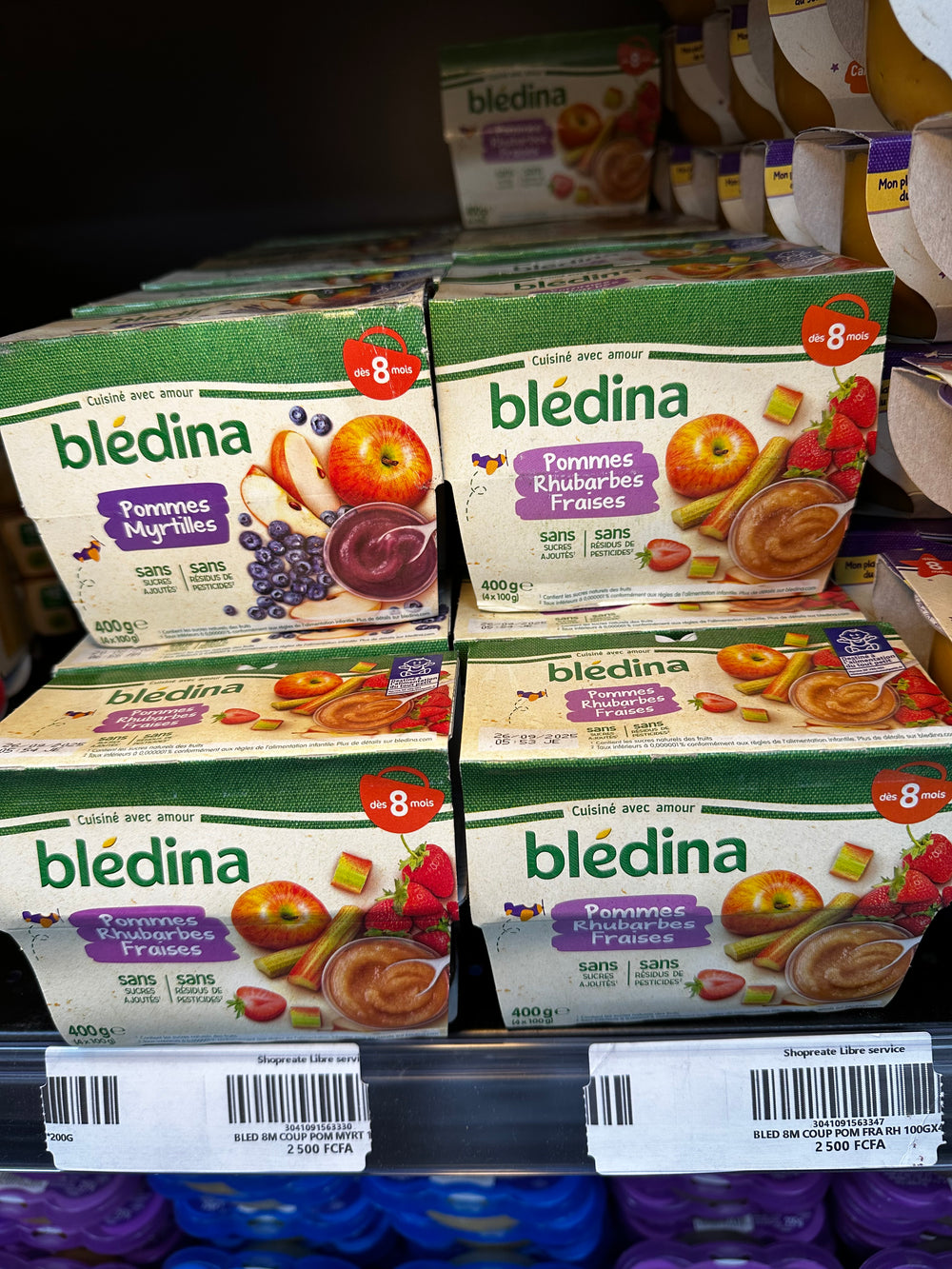 BLÉDINA Pommes Rhubarbes Fraises 100G