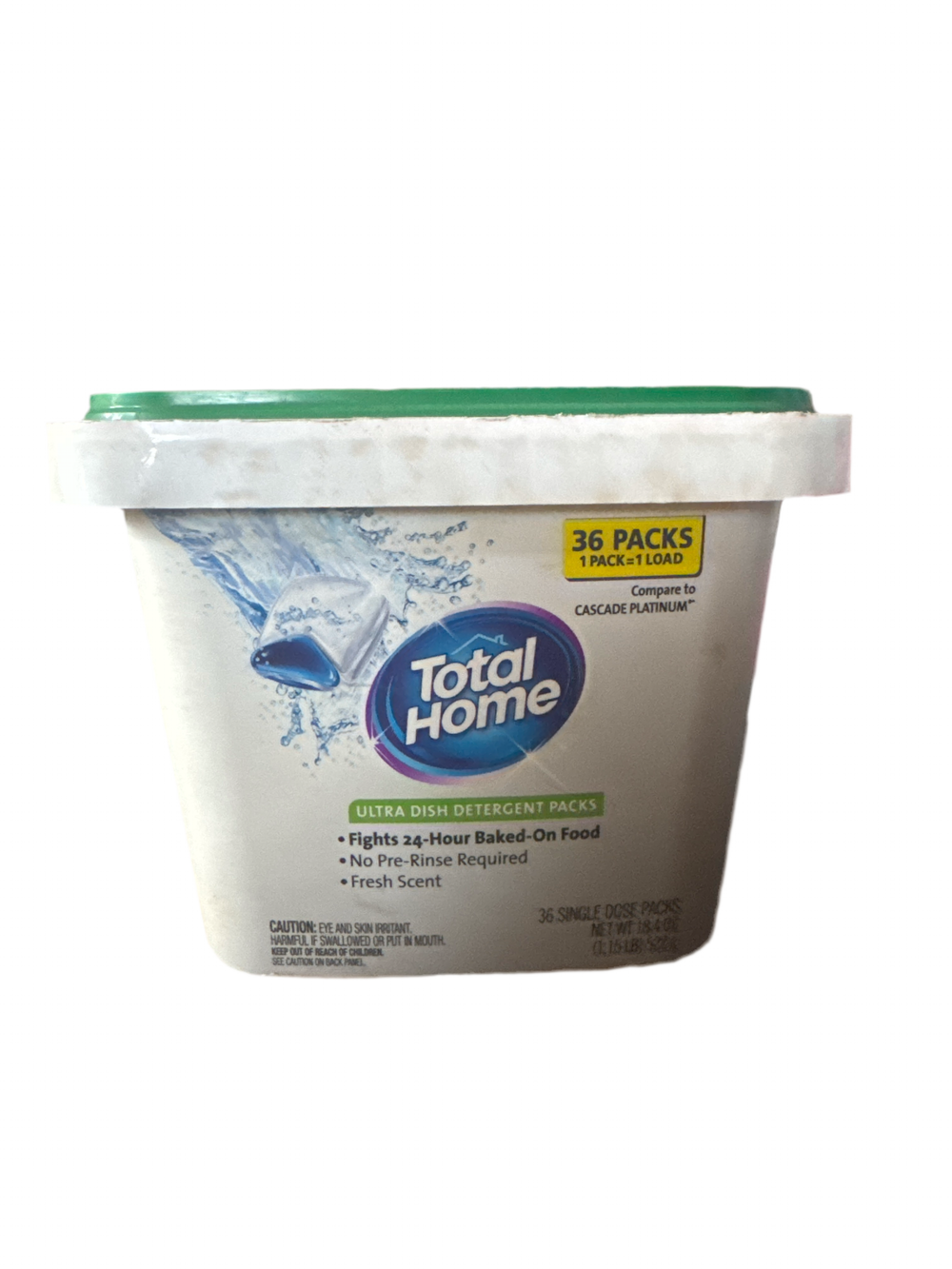 Total home 36 packs ultra dish detergent packs (1.15 Lb) 522g