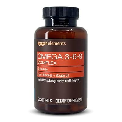 Amazon Elements Omega 3-6-9 Complex of Fish, Flaxseed and Borage Oil