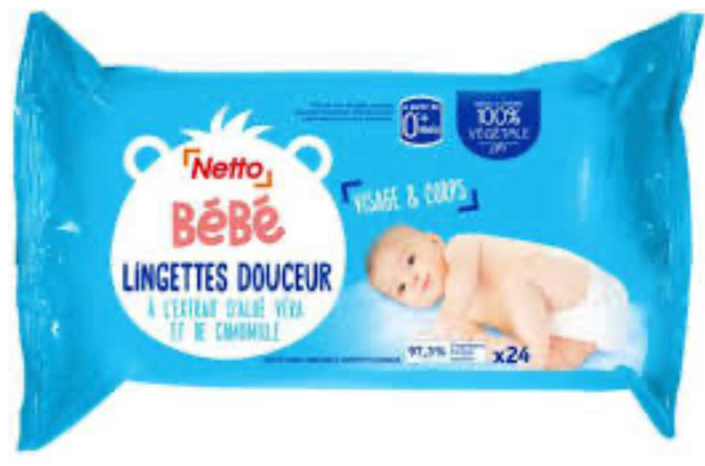 Lingettes Douceur aux extraits d’Aloe Vera et de coton