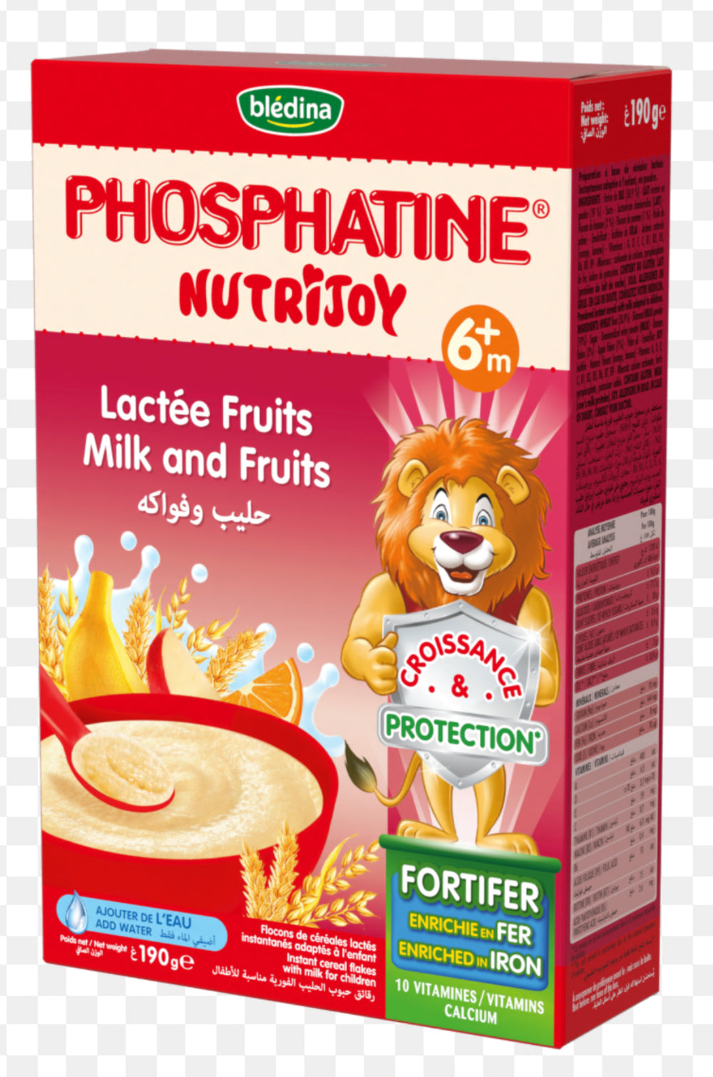 BLÉDINA Phosphatine Lactée Fruits Milk and Fruits 190g DLC: 16-MAI27