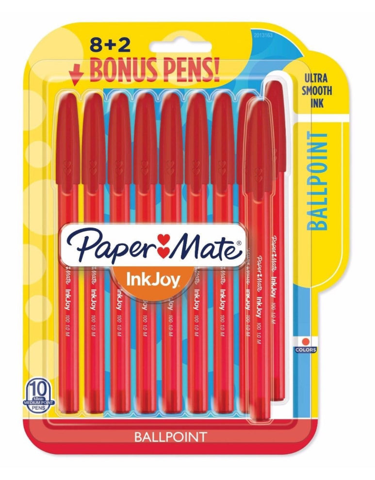 Papermate inkjoy ballpoint red pens 10 pcs