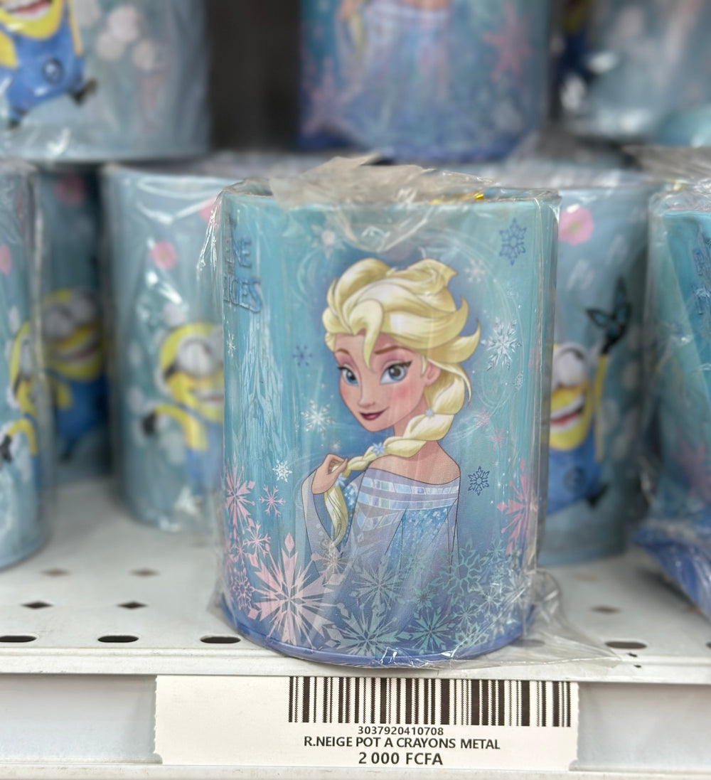 REINE DE NEIGE POT CRAYONS METAL
