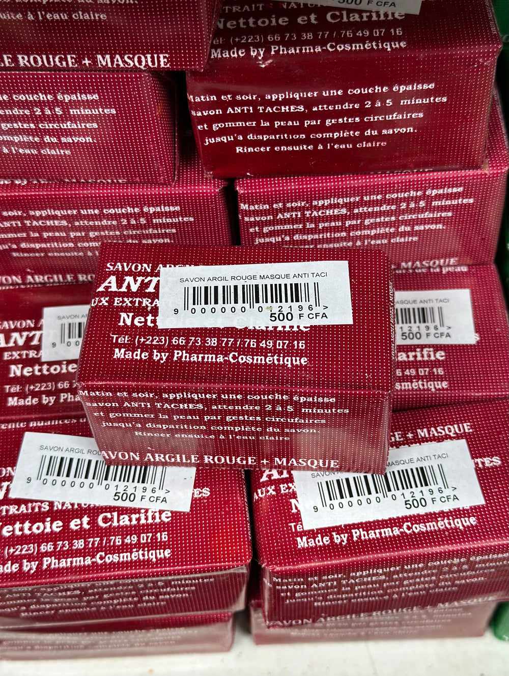 SAVON ARGIL ROUGE MASQUE ANTI TACHES