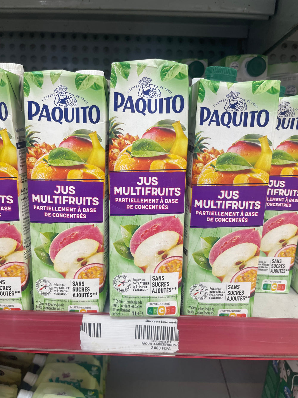 JUS MULTIFRUITS PARTIELLEMENT À BASE DE CONCENTRES 1L