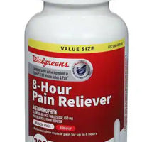 Walgreens 8-Hour Pain Reliever Acetaminophen 650 mg Caplet, 200 ea DLC: 03/2027