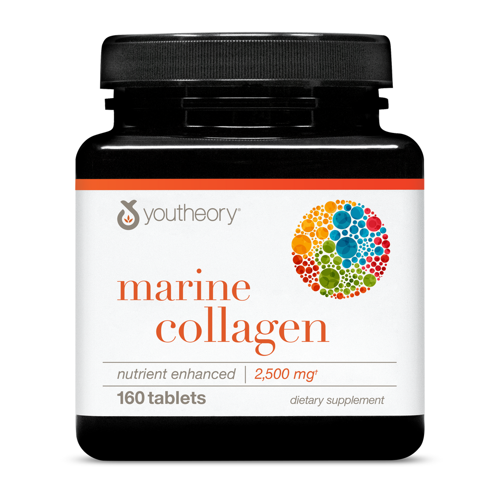 Youtheory Marine Collagen , 160 count (1 Bottle) Free 32-day 10/2026