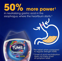 
              Bouchées à mâcher TUMS à croquer Comprimés antiacides pour soulager les brûlures d'estomac, 108 ct.
            