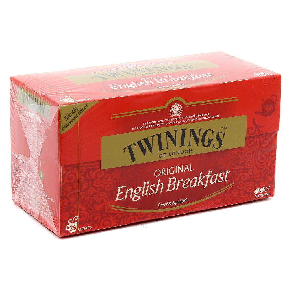TWININGS THÉ ORIGINAL ENGLISH BREAKFAST, 25 SACHETS DLC: 25-AVR24