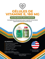 
              Vitamine E 180 mg (400 IU) - 30 capsules molles - Signature
            