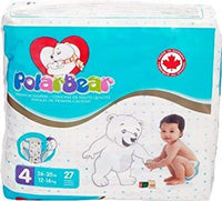 
              Polar Bear Diapers 27ct  Size 4 (12-16Kg)
            