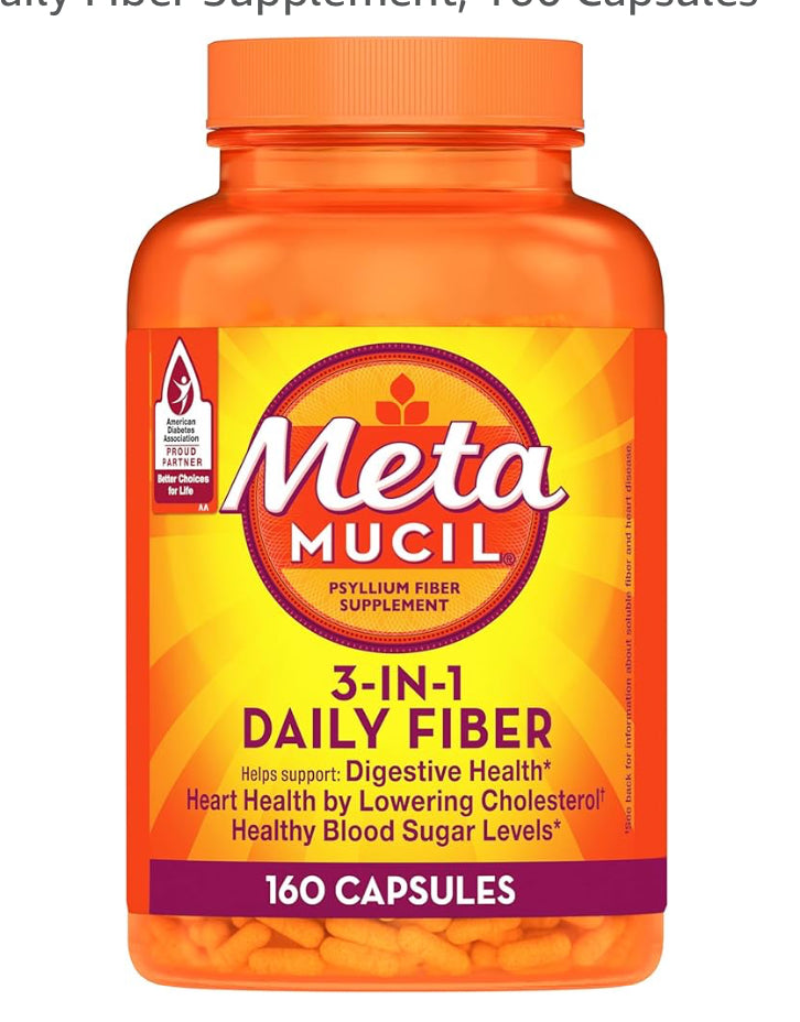 Meta Mucil 3-IN-1 Daily Fiber 160 Count