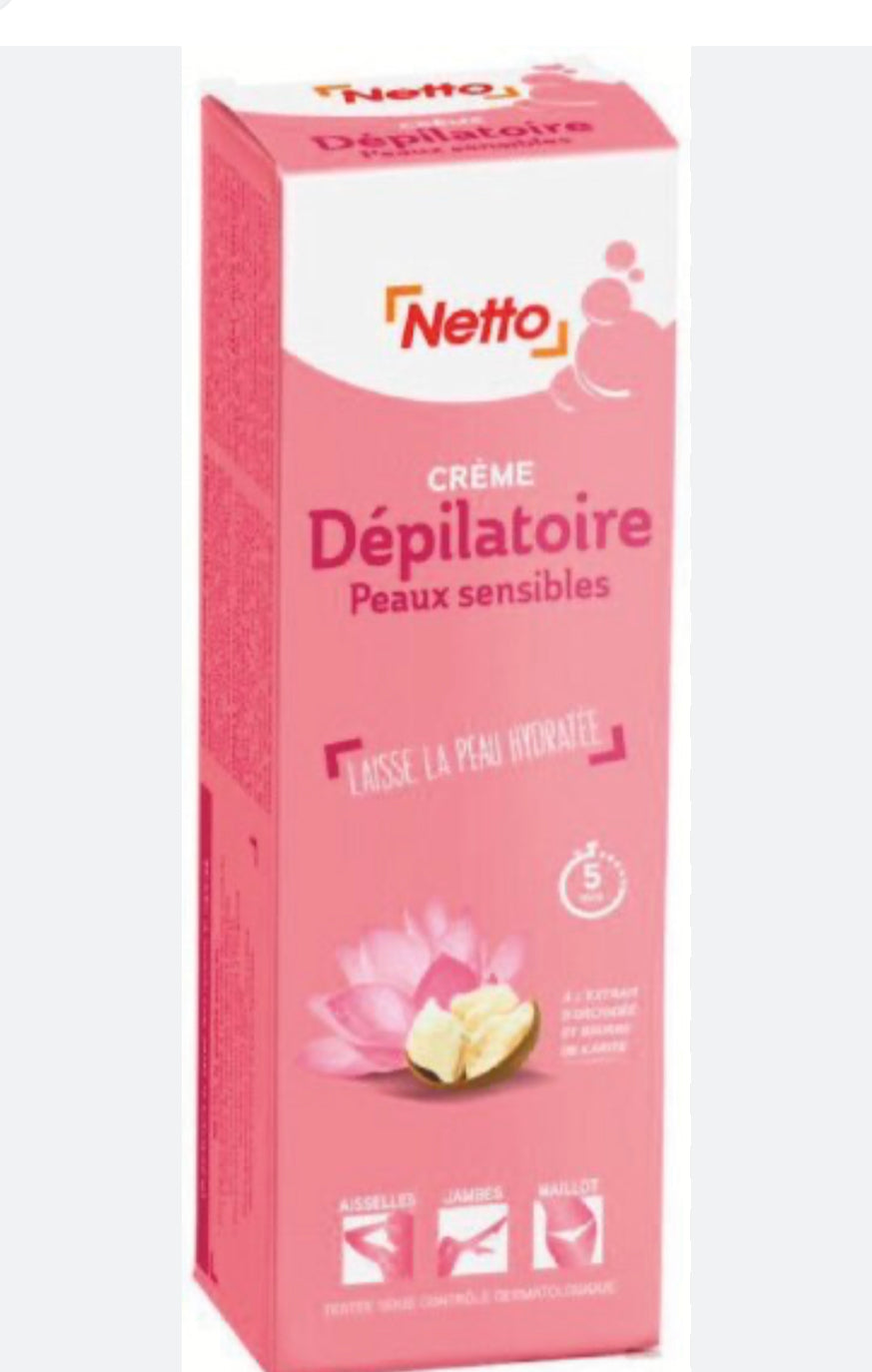 Crème dépilatoire à l’extrait d’orchidée et be beurre de karité pour peaux sensibles 200mL - NETTO