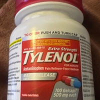 TYLENOL Extra Strength Acetaminophen Pain Reliever-Fever Reducer- 100 Gelcaps 500mg each DLC: 07/2026