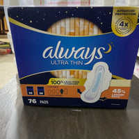 Always Ultra Thin Pads Size 4 40 Pads