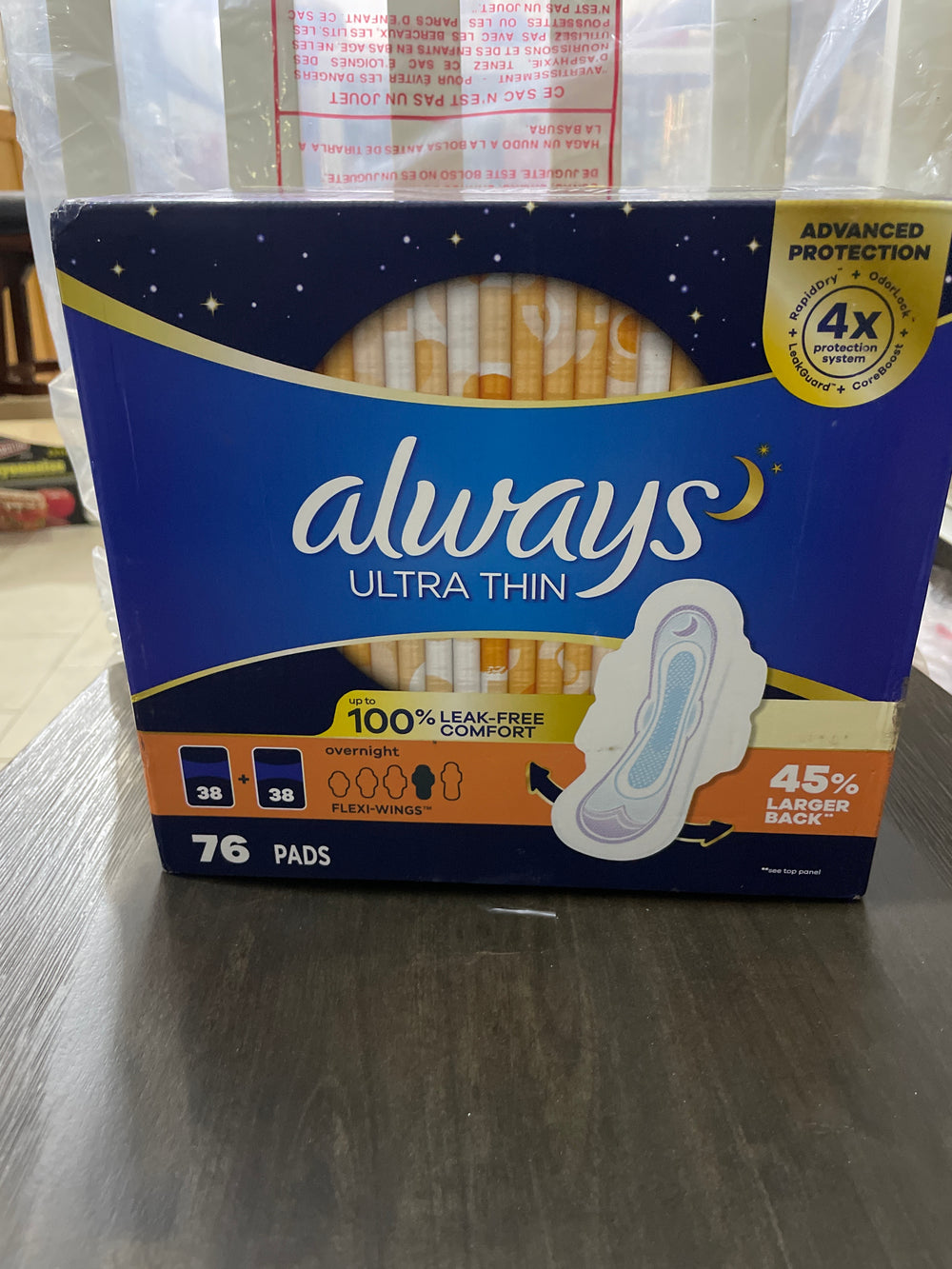 Always Ultra Thin Pads Size 4 40 Pads