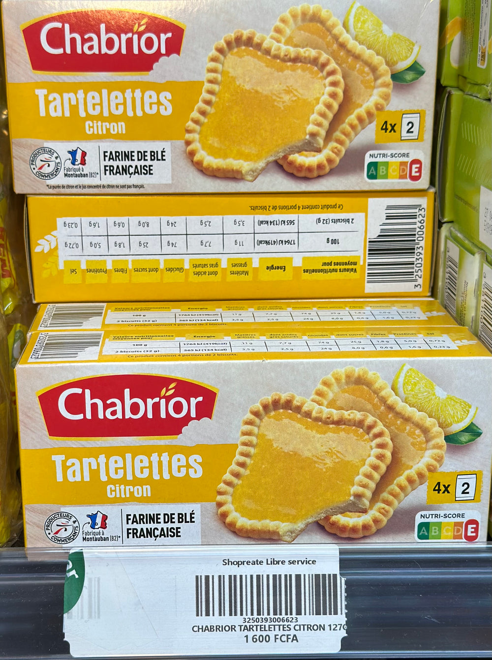 CHABRIOR TARTELETTES CITRON 127G