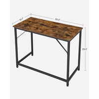 
              39.4" Computer Desk Black - Vasagle: Sturdy Steel Frame, Space-Saving, Easy Assembly
            