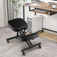 
              Costway Ergonomic Kneeling Chair Adjustable Stool with Lockable Universal Wheels Angle Seat
            