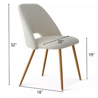 
              Edwin Boucle Dining Chair Set Of 2,Modern Kitchen Dining Room Chairs with Curved Round Backrest,Beige Boucle Chairs with Oak Metal Legs-Maison Boucle
            