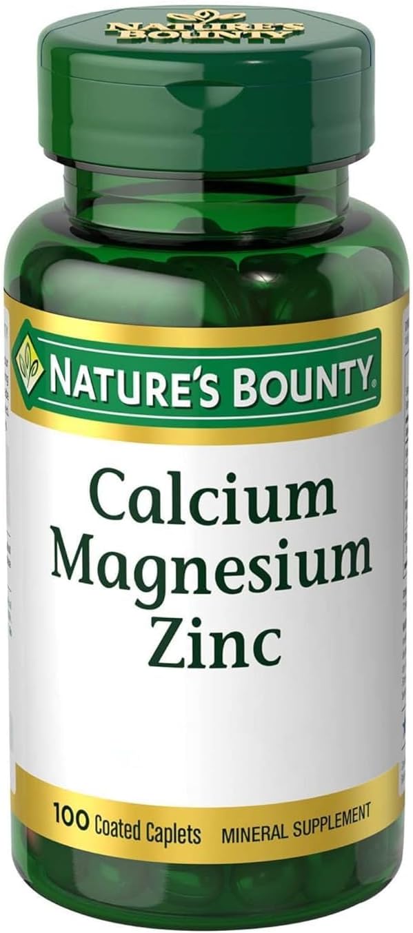 *MCI*Nature's Bounty Calcium Magnésium Zinc Caplets Santé Immune 100 Compte