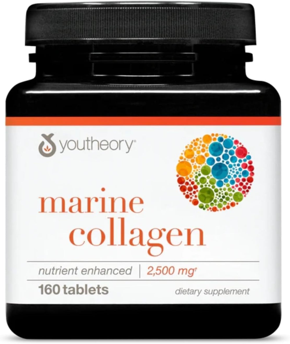 Youtheory Marine Collagen – Beauté et Santé de la Peau 160 tablets 03/2027