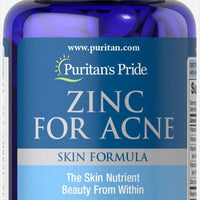 Puritan's Pride Zinc for Acne Skin Formula with Vitamins C, B-6, A (100 tablets)