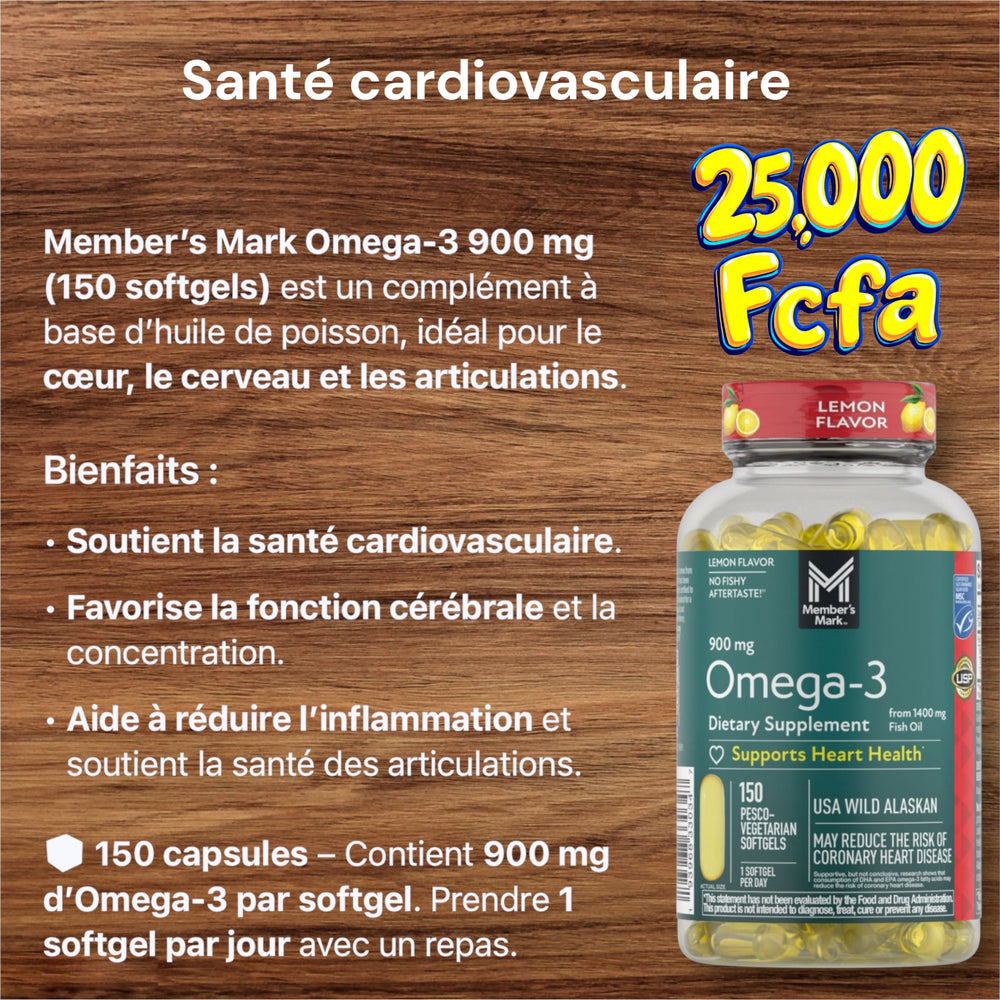 Member's Mark 360mg Omega-3 USA Wild Alaskan Fish Oil, 300 Mini Pesco-Vegetarian Softgels DLC: 07/26