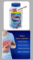 
              Bouchées à mâcher TUMS à croquer Comprimés antiacides pour soulager les brûlures d'estomac, 108 ct.
            