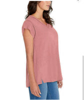 
              Buffalo David Bitton Ladies' Short Sleeve V-Neck Top, Pink/Blush, XXL - NEW
            