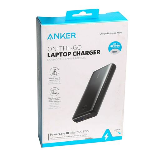 Anker PowerCore III Elite 26000mAh 87W USB-C PD Portable Charger ...