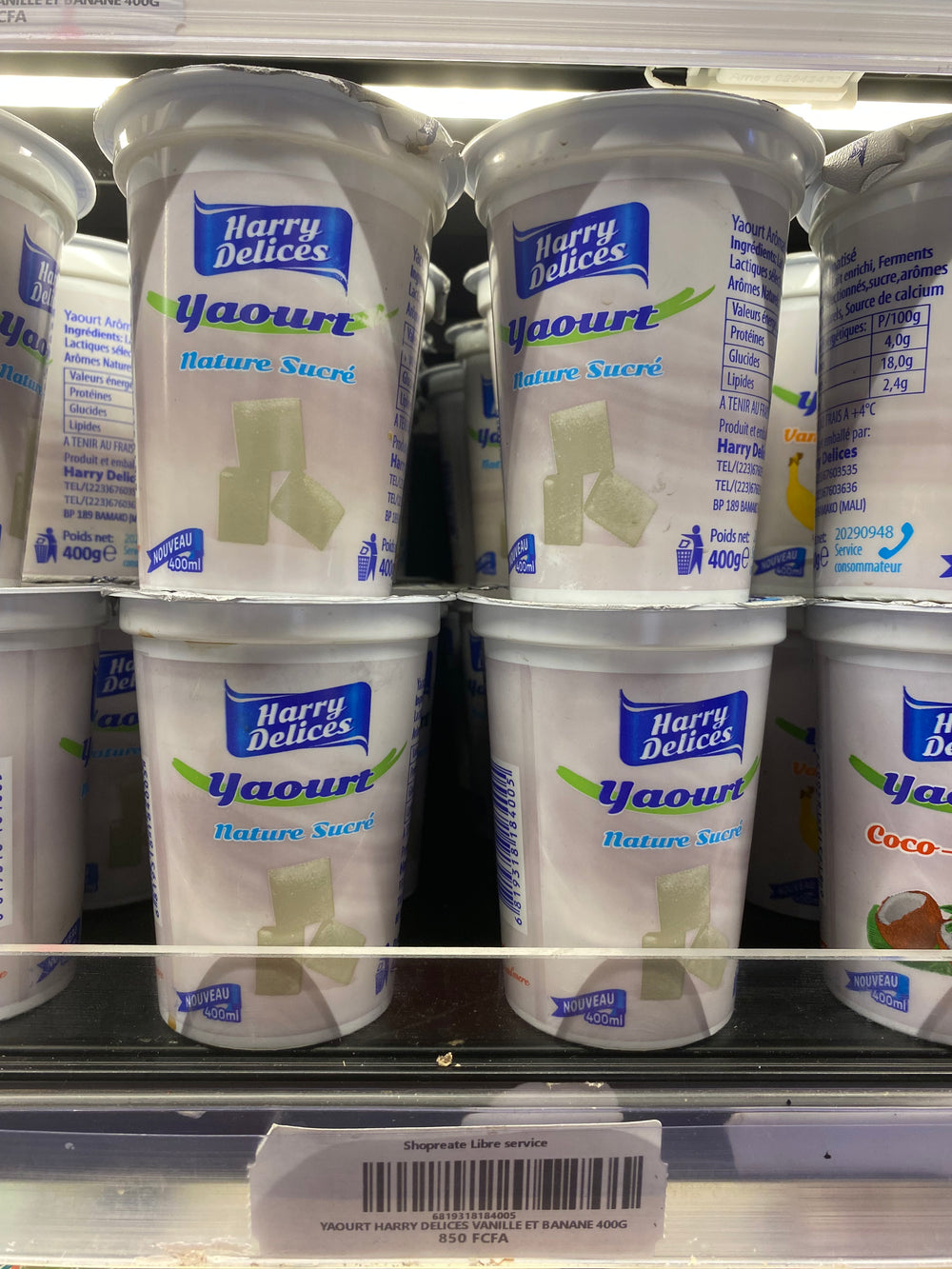 Yaourt Harry Délices Vanille Et Banane 400g