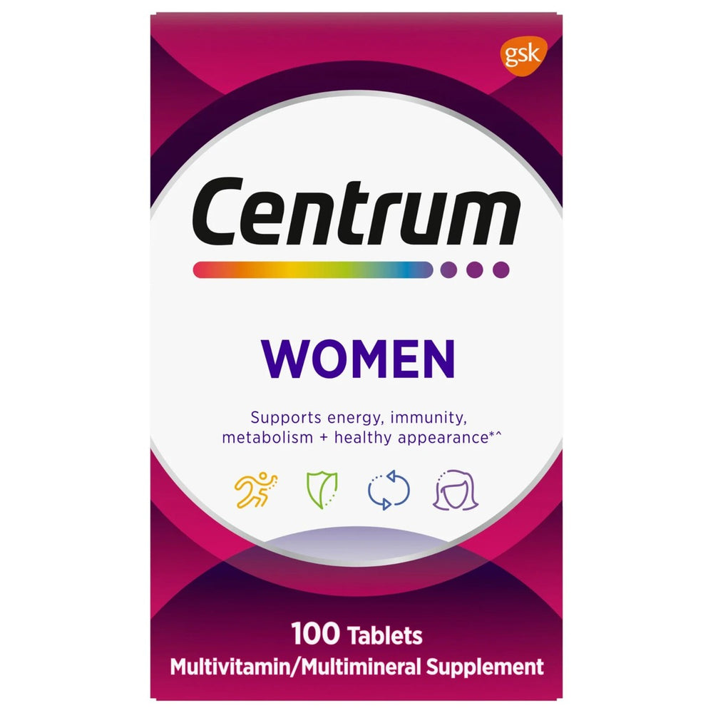 Centrum 100 comprimés COMPLÉMENT MULTIVITAMINES ET MULTIMINÉRAUX FEMMES Énergie Immunité 05/2026