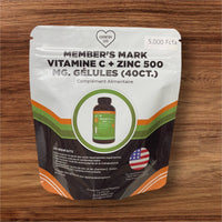 
              Member's Mark Vitamin C + Zinc 500 mg. (40 ct.) DLC: Feb 2026
            
