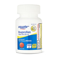 
              Equate Ibuprofen Pain Reliever/Fever Reducer Coated Tablets, 200mg, 100 Count DLC 10-2025
            