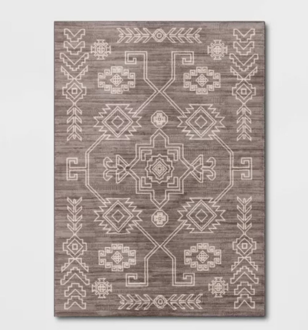 5'x7' Washable Global Persian Style Area Rug Gray - Threshold™