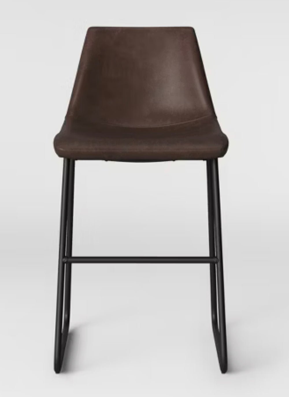 Bowden Faux Leather Counter Height Barstool Brown - Threshold