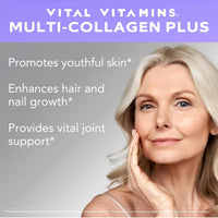 Vital Vitamins Multi Collagen Plus - Biotin, Hyaluronic Acid, Vitamin C - Collagen for Women & Men - Hair Growth Support Supplement - Skin, Nails Beauty Complex - 150 Pills