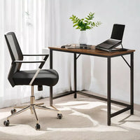 
              39.4" Computer Desk Black - Vasagle: Sturdy Steel Frame, Space-Saving, Easy Assembly
            
