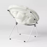 
              Dish Dorm Chair Cream Faux Shearling - Room Essentials: Foldable, Powder-Coated Frame, Indoor Use
            