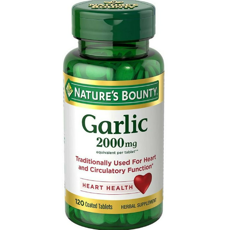 Nature's Bounty Garlic 2000mg, Tablets 120 CT DLC: 08/27