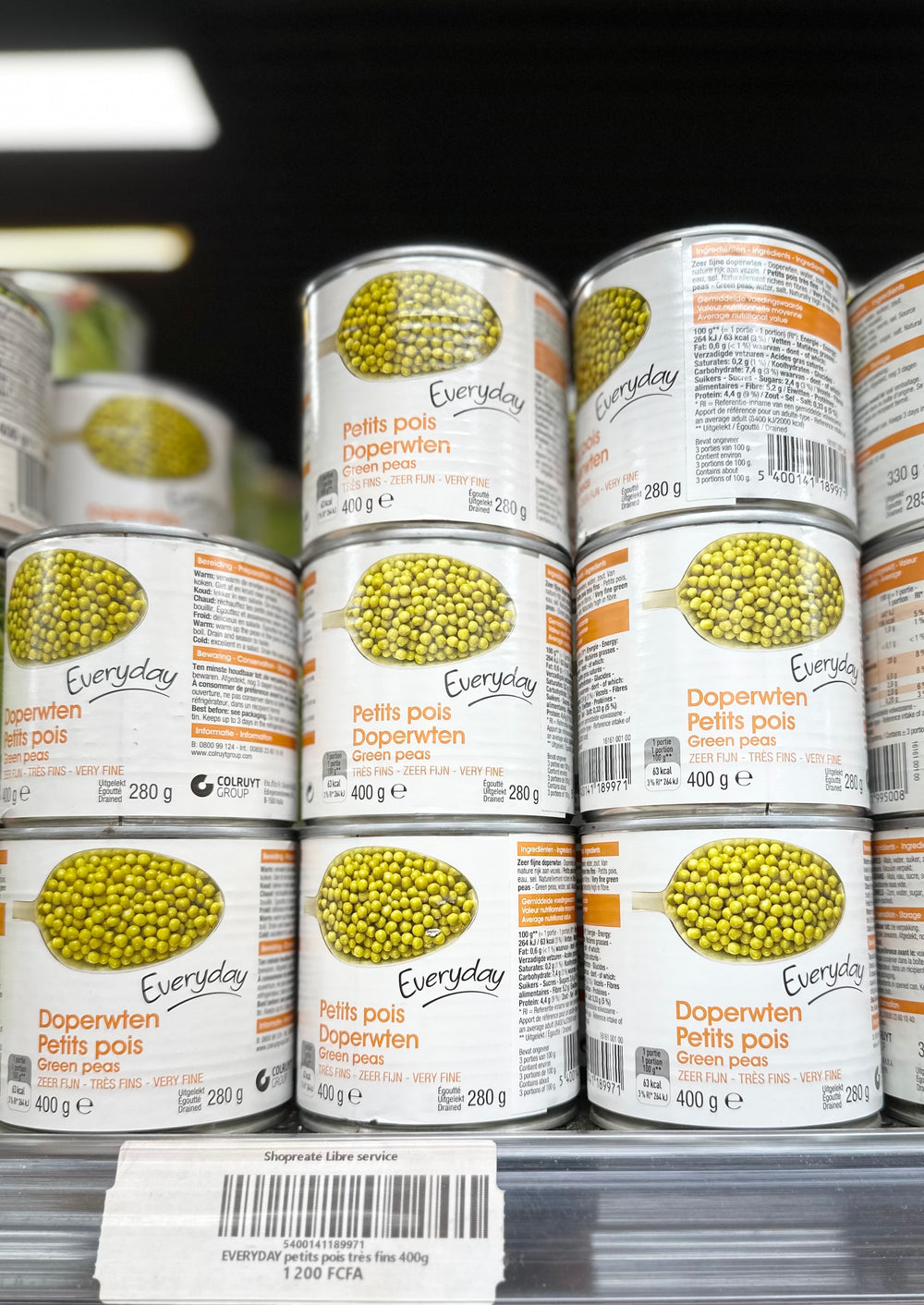 EVERYDAY petits pois très fins 400g