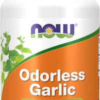 🌿🧄 NOW Foods – Ail Inodore Concentré (Odorless Garlic) Extrait d’ail pur – 100 gélules molles