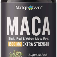 Natgrown Organic Maca Root Powder Capsules 1500 mg
