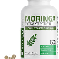 Bronson Moringa Extra Strength Complete Green Superfood, Non-GMO, 60 Vegetarian Capsules DLC: 07/2026